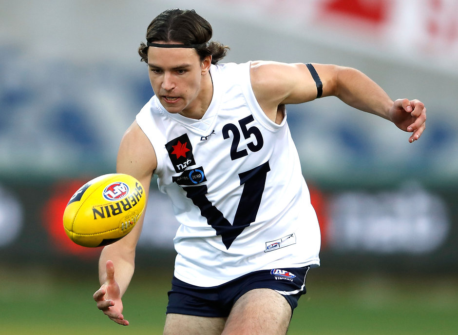 AFL 2016 U18 Championship - Vic C v Allies GEELONG, AUSTRALIA - JUNE 29: Luke Davies-Uniacke of Vic Country in action during the Under 18 Championship match between Vic Country and the Allies at Simonds Stadium on June 29, 2016 in Geelong, Australia. (Photo by Adam Trafford/AFL Media)